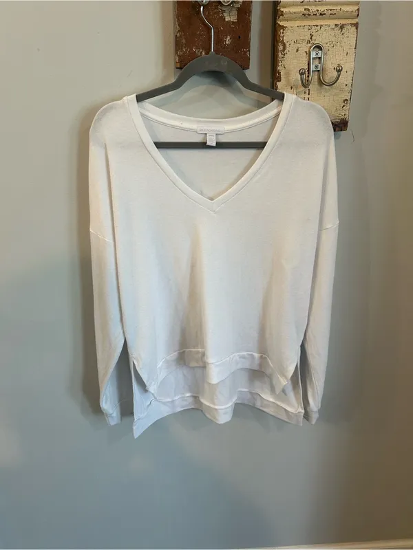 Beyond Yoga Long Weekend Pullover in Fresh Snow - Image 2