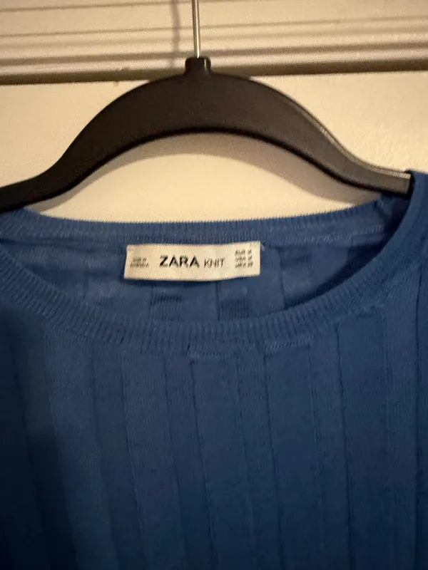 ZARA blue See-Through Sweater - Image 2