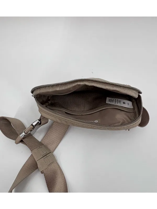 lululemon athletica Tan Belt Bag with White Logo - Image 6