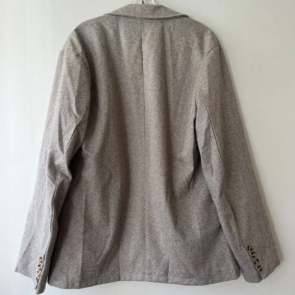 Unbranded‎ Sz XL Wool Lined Blazer Jacket Coat Pockets 3 Buttons Down - Image 9