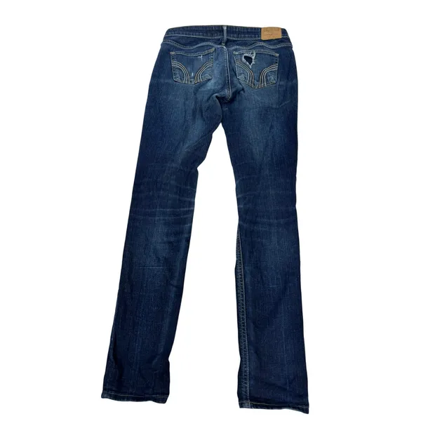 Hollister Y2K Distressed Bootcut Jeans Low Rise Dark‎ Wash W29 L31 - Image 6