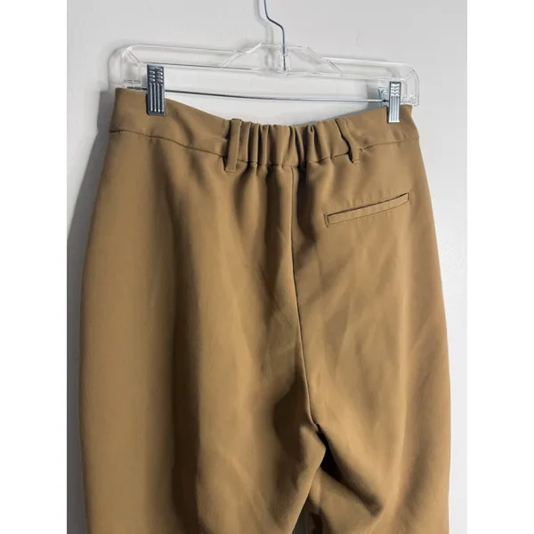 Old Navy Extra High Rise Taylor Straight Trouser Pleated Front‎ Medium Tan - Image 6