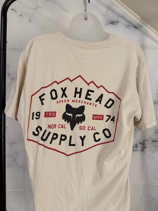 Fox Racing Tee Vintage Y2K Red Short Sleeve Legacy Fox Graphic - Image 3