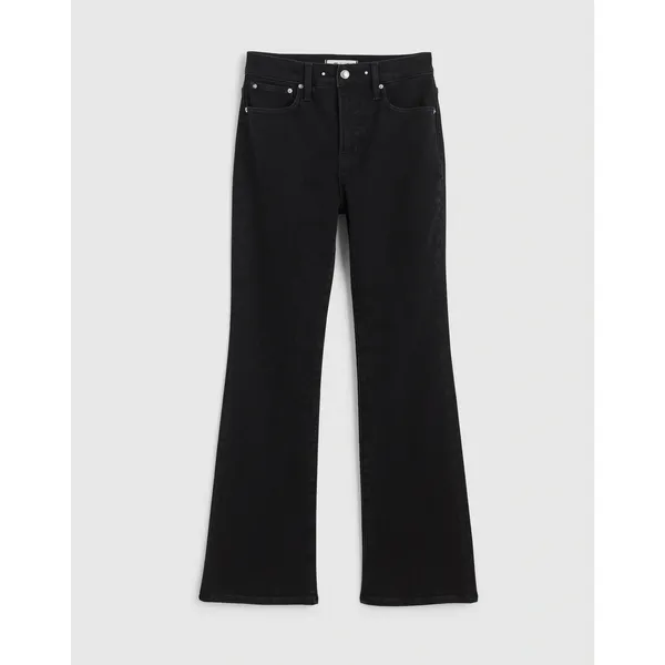 Madewell The Flare Crop Jean in Super Stretch Denim Black Frost US 28 NWT - Image 6