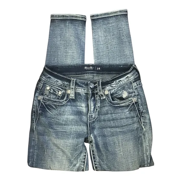 Miss Me Jeans Size 24/27 Skinny Ankle Used - Image 4
