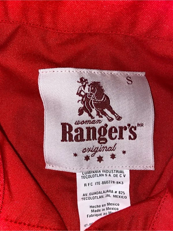 Rangers original women’s western top red size large - Image 4