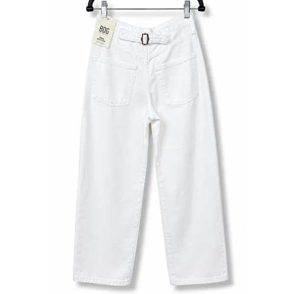NEW BDG Urban Outfitters Ivory Logan Boyfriend Mid Rise Loose Cinched Jeans - Image 8
