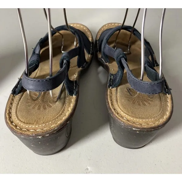 UGG‎ Black Sling back Sandals Wedge Heels Summer Comfort Canvas Stretch Sz 10 - Image 4