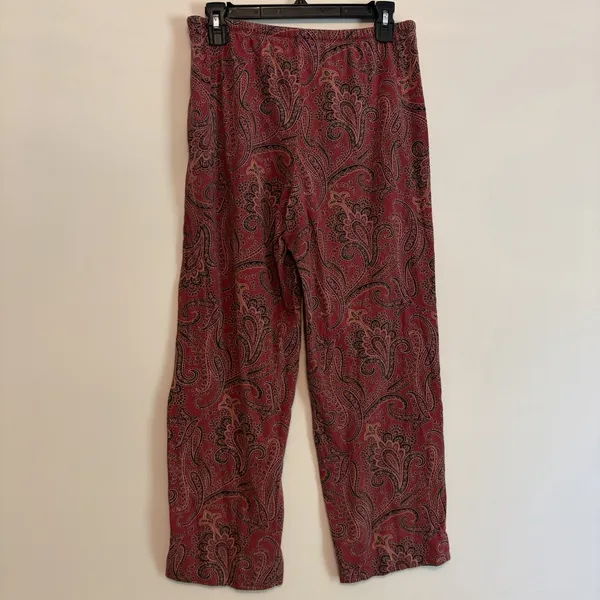 Lauren‎ Ralph Lauren Small Soft Knit Pajama Set Button Red Paisley Designer - Image 13