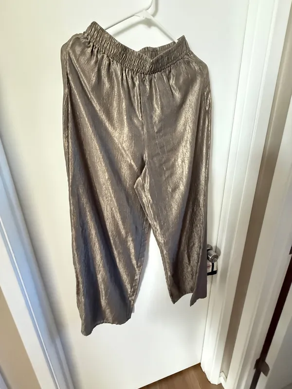 Wide legs pants Gold Size M - Image 4