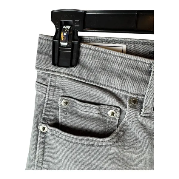 Gap Jeans Women 26 Gray Denim‎ Vintage Slim Sky High Ankle Raw Hem Streetwear - Image 7