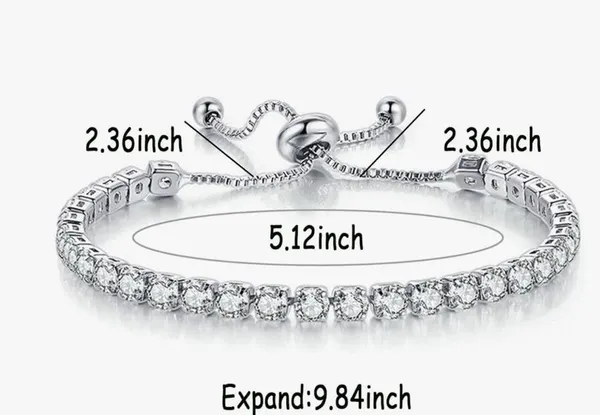 Silver Rhinestone Bracelet - Image 2