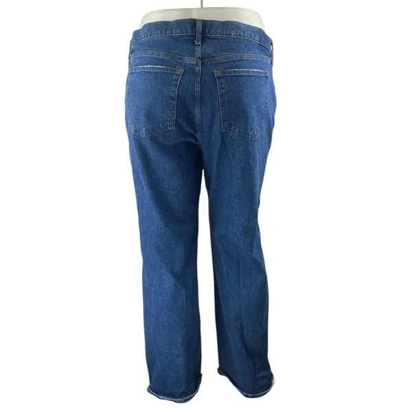 Abercrombie & Fitch The 90s Relaxed Women Blue High Rise Straight Denim Jeans 35 - Image 3