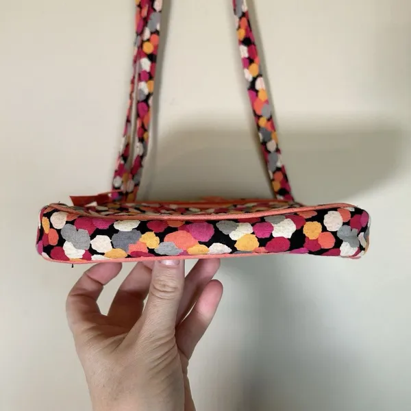 Vera Bradley Pixie Confetti Petite Double Zip Hipster‎ Cross Body Purse #14497 - Image 3