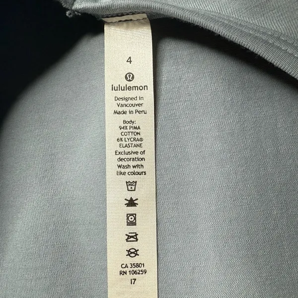 NWOT Lululemon Day Tripper Mini Dress Pima Cotton Blue Open Back Size 4 - Image 8