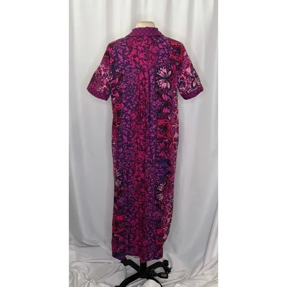 Alexandra Farmer ANTHROPOLOGIE Whimsy Flannel Sleep Dress Floral Butterfly M - Image 9