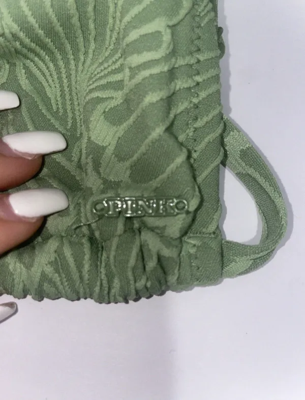 Victoria's Secret PINK bikini top scrunchie green size m - Image 3