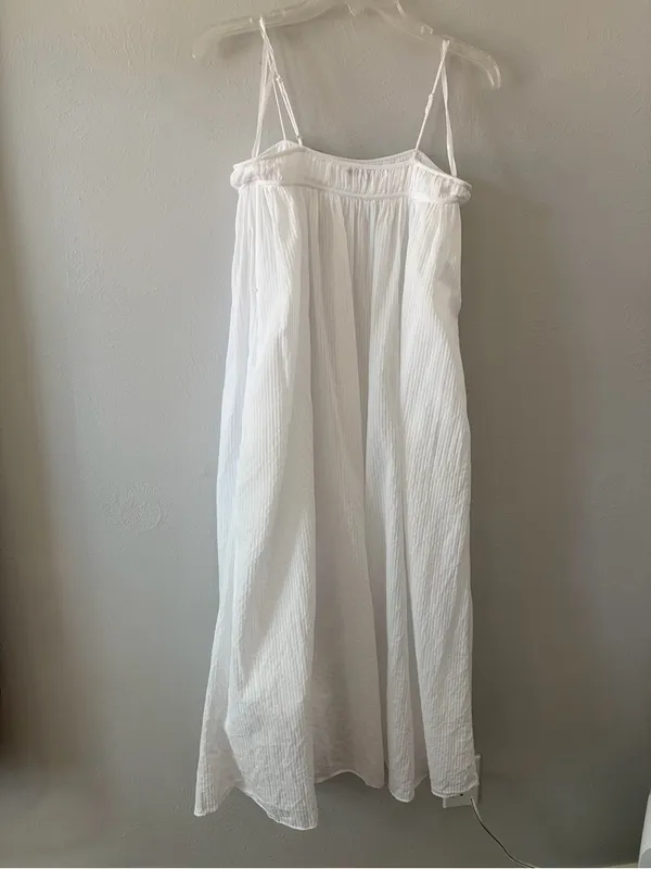 AYR easy breezy dress size small white cotton boho midi dress - Image 4