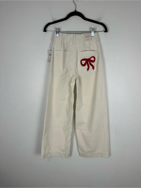 Maeve The Colette Bow Corduroy Crop Wide-Leg Trousers Women’s Sz 23 NWT - Image 6