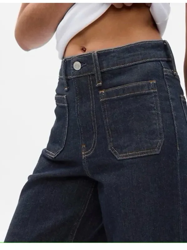 Gap Women’s High Rise Stride Wide-Leg Jeans Size 30/10R - Image 4