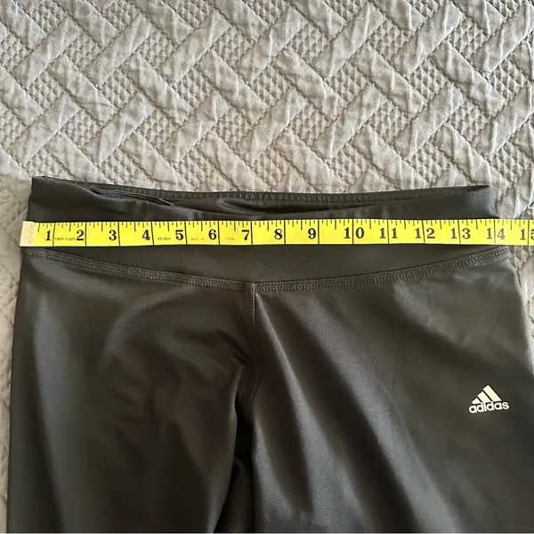 Adidas Black Climalite Cropped Capri Activewear Pants M - Image 9