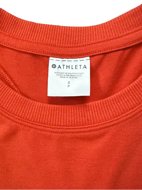 Athleta Ease In Tank Workout Racerback Relaxed Fit Tank Top Orange Size Small - Image 7