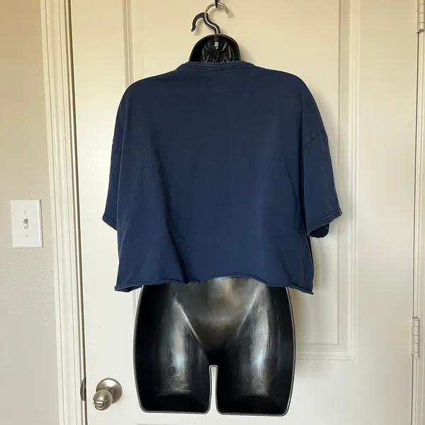 Women's Blue MTV Crop Top XL - Image 2