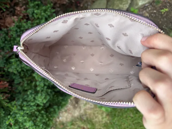 kate spade Lavender Pebbled Leather Dome Crossbody with Gold Hardware - Image 4