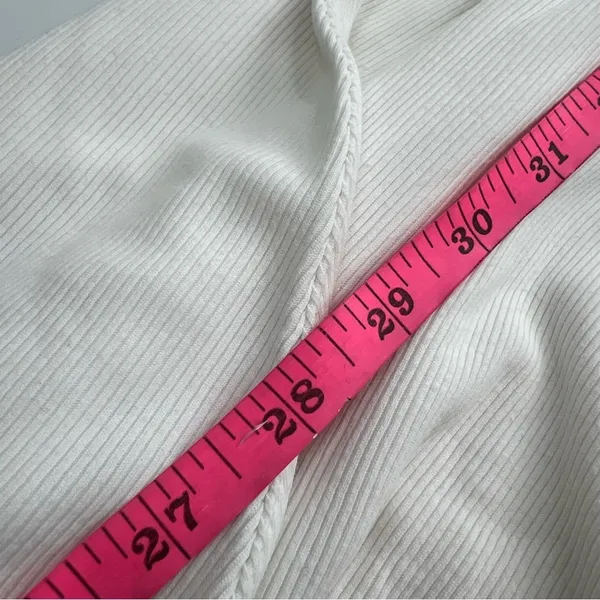 NWT‎ Abercrombie & Fitch form to flatter one shoulder ribbed maxi dress white M - Image 5