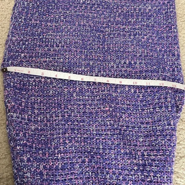 Mermaid Snuggle Blanket Purple pink white Adult Size Tail Knit Sleeping Bag - Image 6