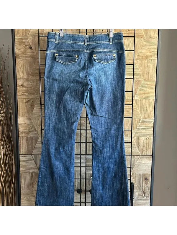 Cache Premium Womens Denim Jeans 8 Boot Cut Medium Wash Low Rise - Image 3