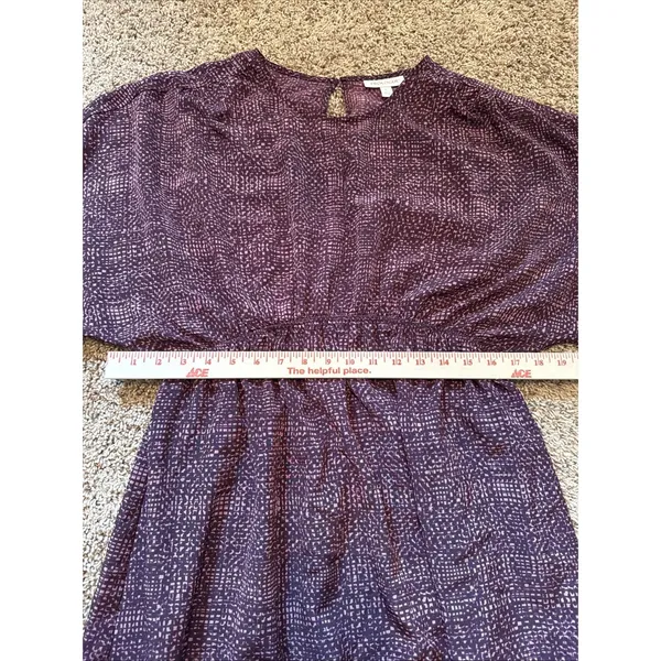 Prologue Plum Purple Printed Dress Casual Party Women Size Large‎ - Image 7