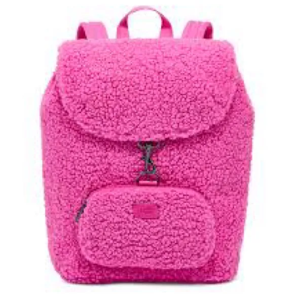 NWT UGG Inara Medium Faux-Sherpa Backpack UGGfluff Fuchsia Pink - Image 2