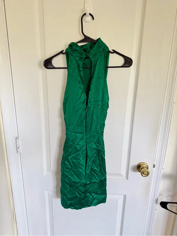 Amanda Uprichard Sandrine Dress in Dark Green - Image 5