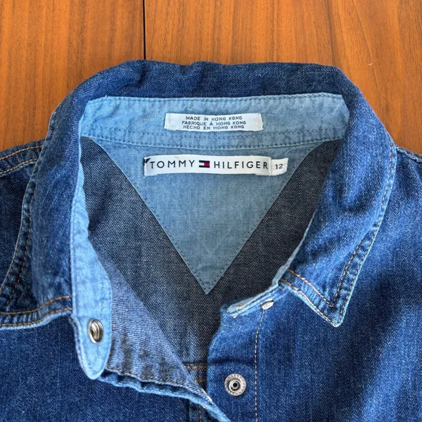 2001 Vintage Tommy Hilfiger Denim Vest Shirt 12 Western Preppy Y2K Mom Fall - Image 2