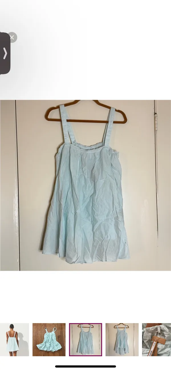 NWT Skims Voile Mini Dress in Frost Size S - Image 3