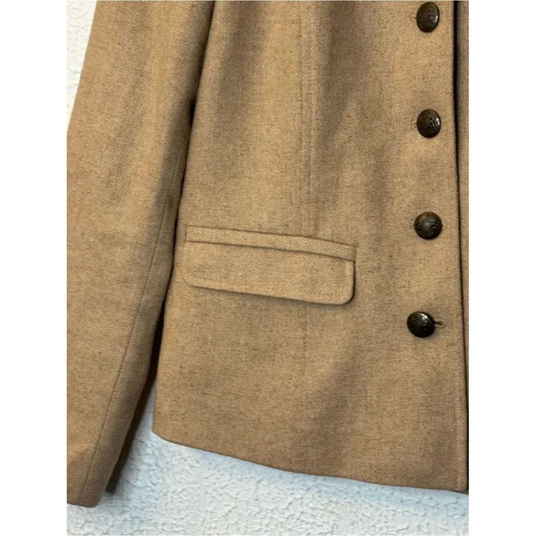 Banana Republic Camel Wool-Blend Stand Collar Jacket - Image 4