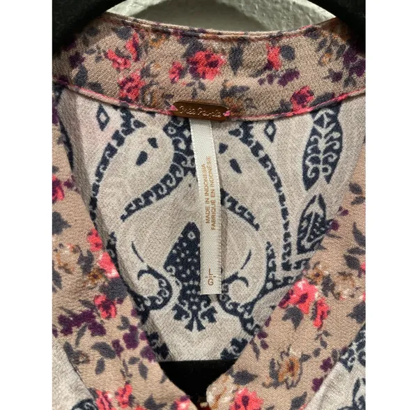 Free People Wildflower Bohemian Fields Long Sleeve Multicolor Tunic - Image 5