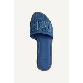 DKNY Women's Willow Bold Logo Strap Denim Slide Flat Sandals 7 - Image 2
