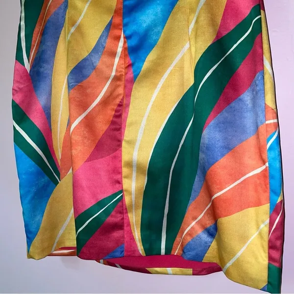 RUNAWAY Size L Jade Mini Dress Solana Strapless Rainbow - Image 6