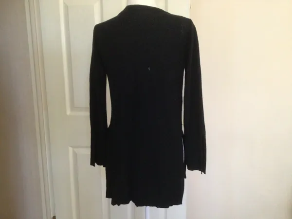 Free People Black Long Sleeve Crisscross Tunic Sweater—Xsm - Image 4