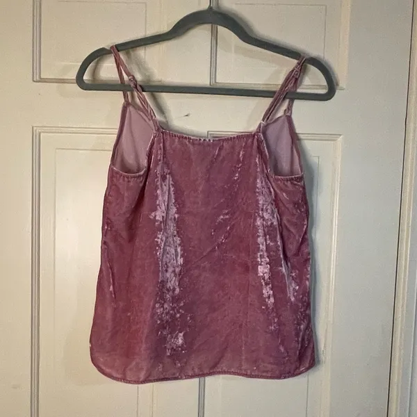 Anthropologie MAEVE Rosy Scallops Velvet Cami X-Small Embroidered Camisole - Image 7