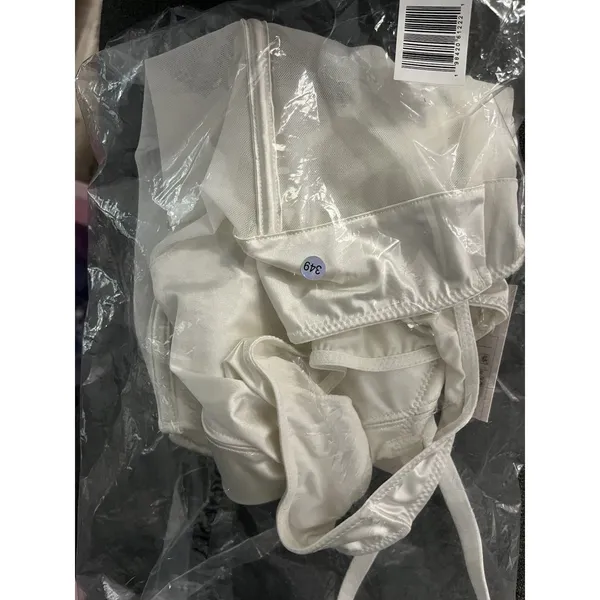 Ivory Underwire Bodysuit/Teddy Adjustable Straps Sheer Size small Auden - Image 3