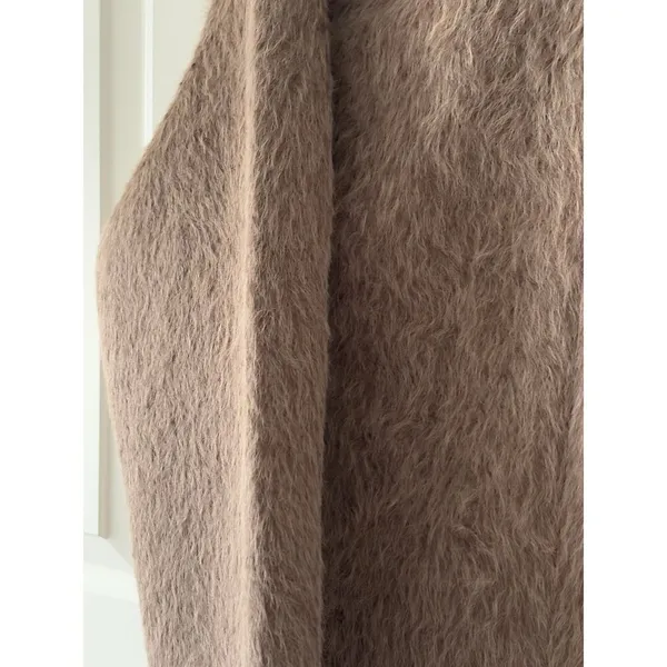 Women Faux Fur Jacket Soft Warm Plush Coat Outerwear Elegant Chic - Image 10