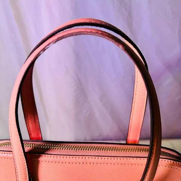 kate spade Coral Pink Leather Dome Tote - Image 13