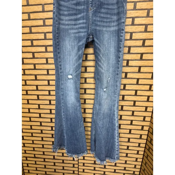 Risen Pull‎ On Flare Leg Jeans Size 5 Blue - Image 4