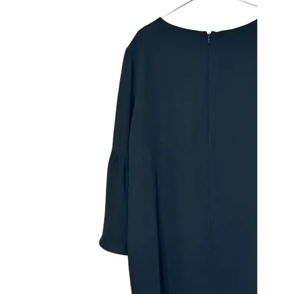 Amanda Uprichard Women Dress Shift Bell Sleeve Round NeckZip Back Black‎ Large - Image 10
