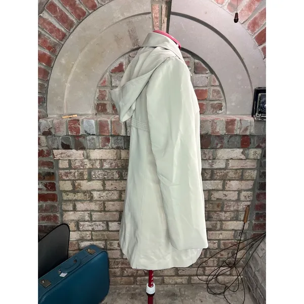 Trench coat short button off hood Tan Size M - Image 6