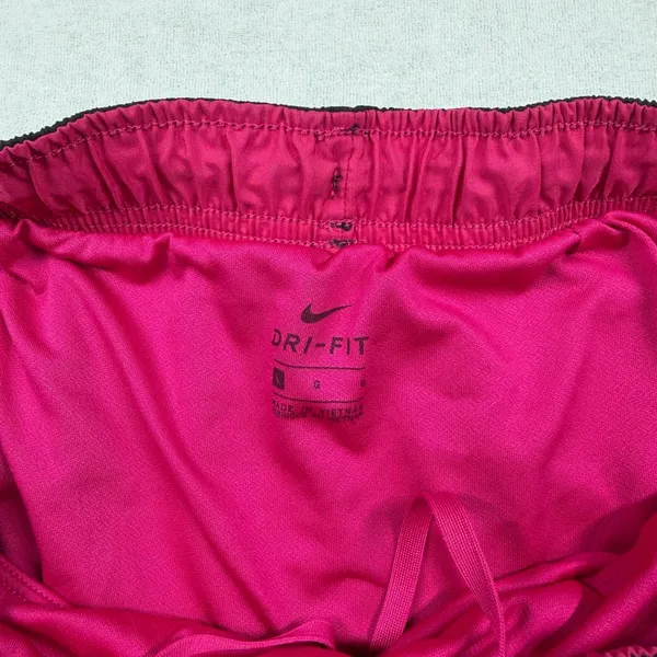 Nike Dri-FIT Running Shorts Women’s Large Black Pink Lined Athletic Shorts - Image 2