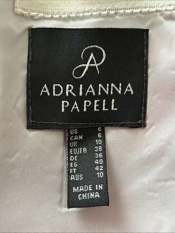 Adrianna Papell Floral Jacquard Shoulder Midi Dress Sz 6 Autumn Wedding Guest - Image 12